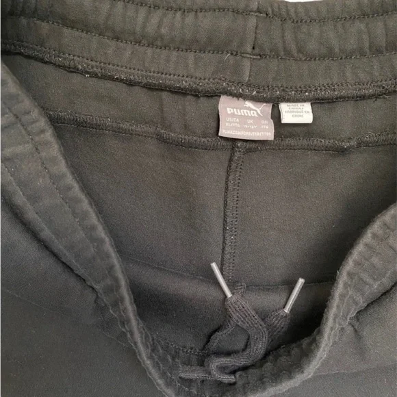 Puma Solid Women Black Sweat Pants Size XL/TTG (youth) - Picture 7 of 8